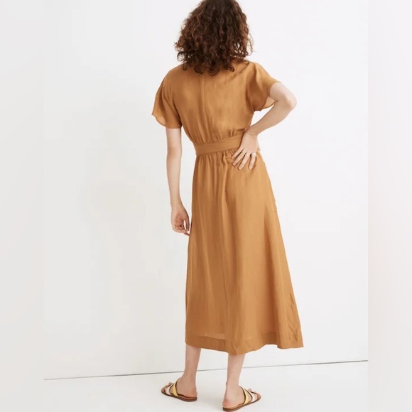 NWT Madewell Linen-Blend Dolman-Sleeve Tie-Waist Midi Dress
Toffee
Size 00 - Picture 3 of 8